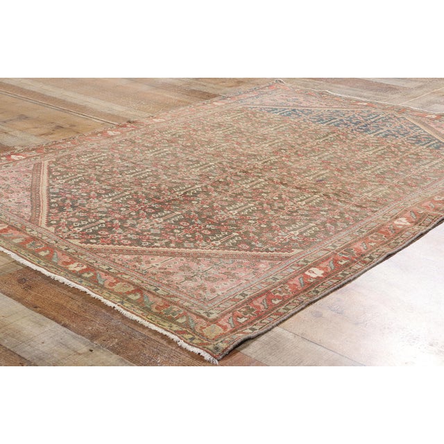 Textile Antique Persian Mahal Rug, 04'03 X 06'03 For Sale - Image 7 of 9