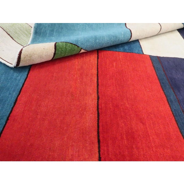 Galerie Shabab Collection Mid-20th Century Persian Mahal Art Deco Rug Inspired by Edward McKnight Kauffer For Sale - Image 10 of 10