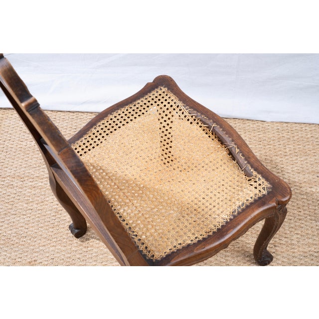 Early 20th Century Pair of Louis XV Style Cane Side Chairs For Sale - Image 12 of 12