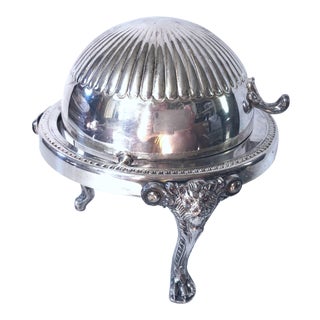 Silver Plate Butter Dish For Sale