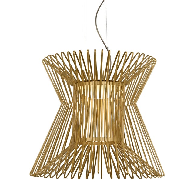 The modern Syrma LED pendant light from Tech Lighting features dozens of machined metal rods which are painstakingly...