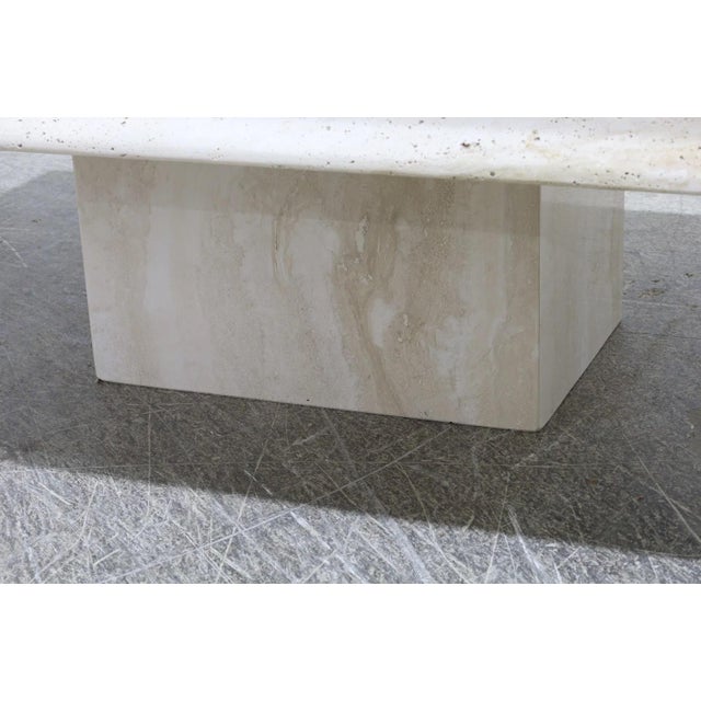 Large Vintage Italian Travertine Coffee Table For Sale - Image 9 of 10