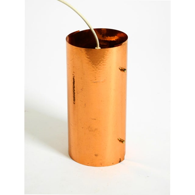 Mid-Century Tube Pendant Lamps with Two Copper Shades, 1950s, Set of 2 For Sale - Image 16 of 18