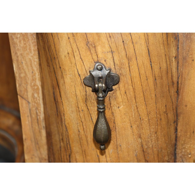 19th C Antique Italian Narrow Width Olivewood Petite Style Secretary Desk For Sale - Image 10 of 13
