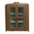 Antique Oak chestnut Hanging Corner Cabinet Cupboard Display Hutch For Sale