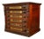 Antique Eastlake Clark's Walnut Mercantile Store Advertising Thread Cabinet 1880 For Sale