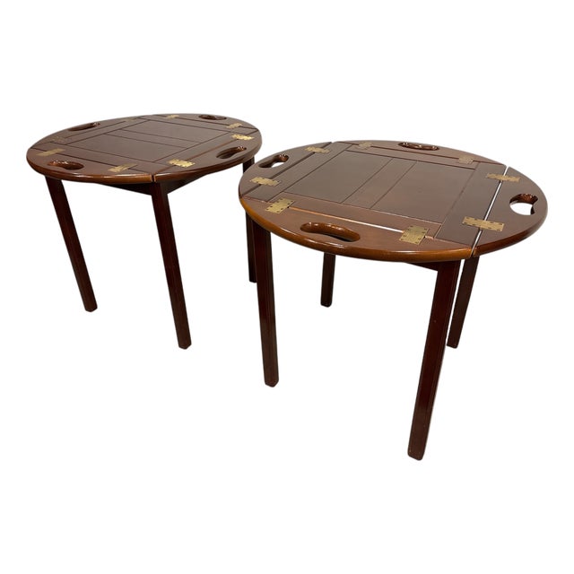 English Butler's Table, 1970, Set of 2 For Sale