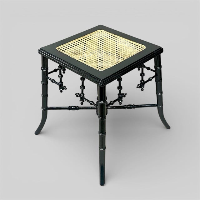 A fabulous find from the Aesthetic period ! Possibly RJ Horner or French . Finely turned faux bamboo design and...