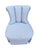 Textile Vintage Century Furniture Channel Back Newly Upholstered Blue Scalamandre Fabric Slipper Chairs - A Pair For Sale - Image 7 of 7
