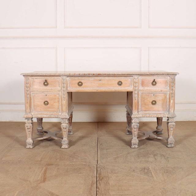 English Carved Desk in Pine For Sale - Image 16 of 16