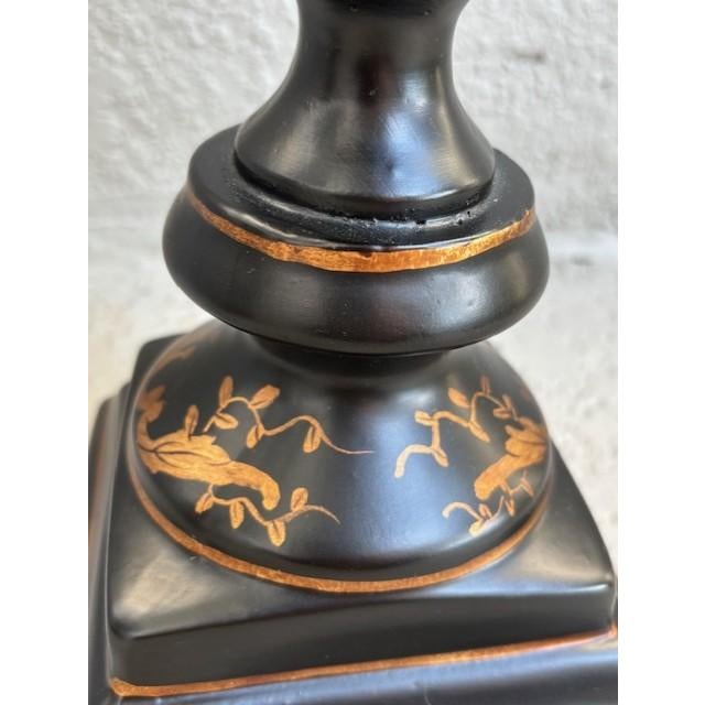 Black & Gold Vintage Decorative Urns – Set of Two For Sale - Image 13 of 18