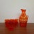 Art Deco Red Crystal Glass Drinking Set from Bohemia, 1950s, Set of 7 For Sale - Image 3 of 9