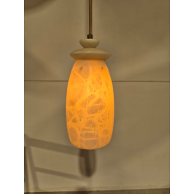 Vintage Alabaster Pendant Lamps, 1970s, Set of 2 For Sale - Image 6 of 12