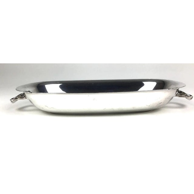 English 1970s Silver Plate Vintage Serving Dish For Sale - Image 3 of 9