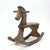 Rustic Relocation Super Sale! Vintage Folk Art Style Wooden Rocking Horse For Sale - Image 3 of 11