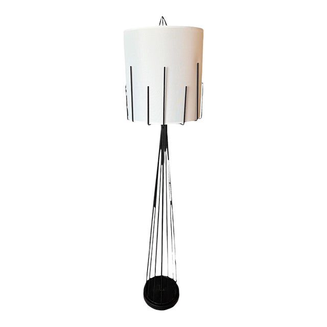 Wildwood Otis Satin Black Floor Lamp For Sale
