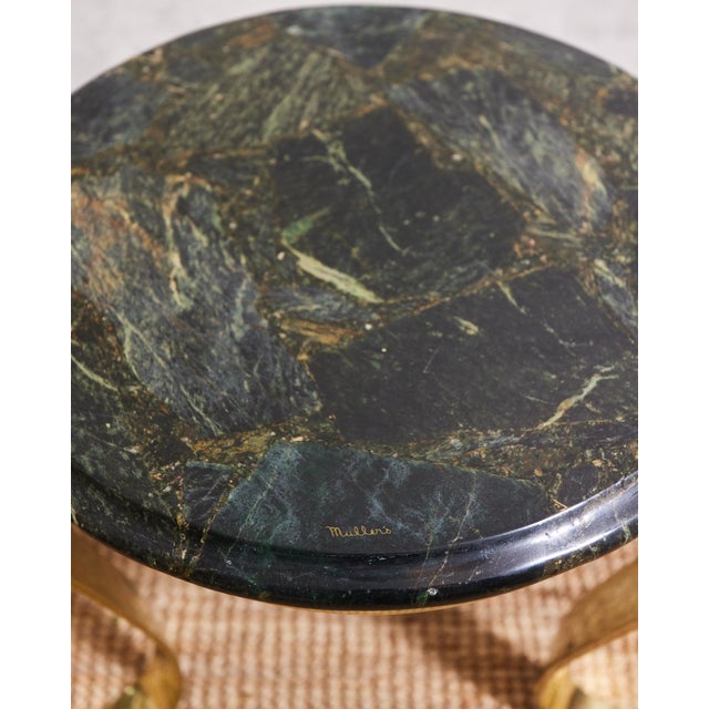 1960s 1960s Green and Brass Side Table Attributed to Arturo Pani For Sale - Image 5 of 14