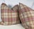 Transitional Wool Plaid in Pink/Green/Oatmeal 22" Pillows-a Pair For Sale - Image 3 of 3
