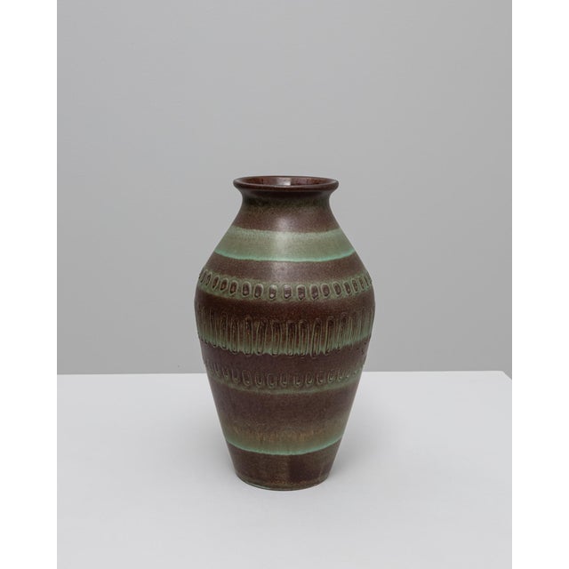 20th Century German Mid-Century Modern Gray and Brown Ceramic Vase For Sale - Image 18 of 18