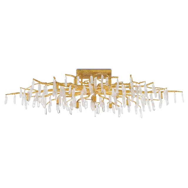 Currey & Company Currey & Company Forest Light Semi-Flush For Sale - Image 4 of 5