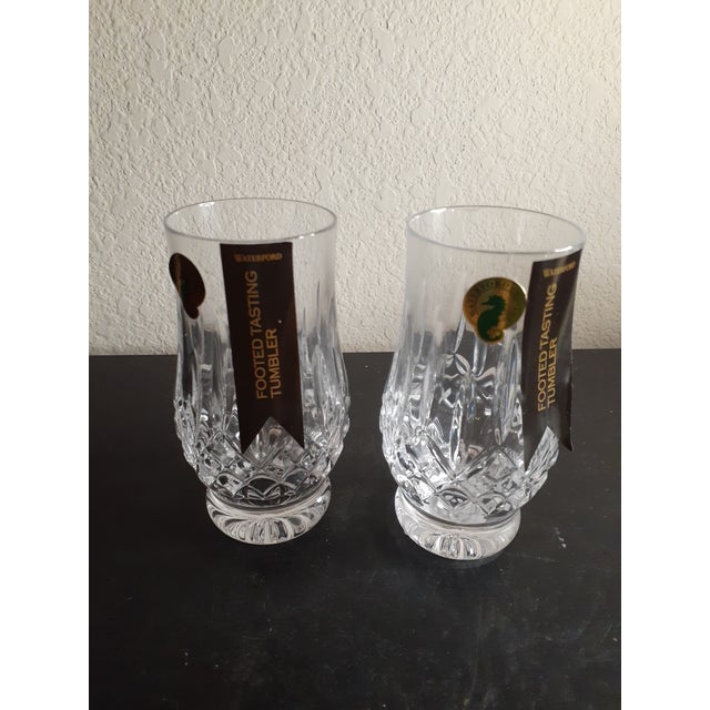 Vintage Waterford Crystal Lismore Footed Tasting Tumblers- Set of 2 For Sale - Image 4 of 6
