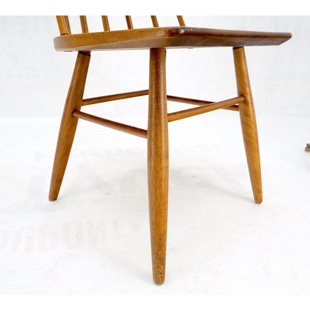 Pair of Mid-Century Modern solid maple conant ball russel right side chairs mint!