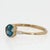 Metal London Blue Topaz Ring With Natural Diamonds Accents: Solid 14k Gold, 5.5mm For Sale - Image 7 of 7