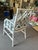 Late 20th Century Painted Bamboo Chair With Nautical Cushion and Lumbar Pillow For Sale - Image 10 of 11
