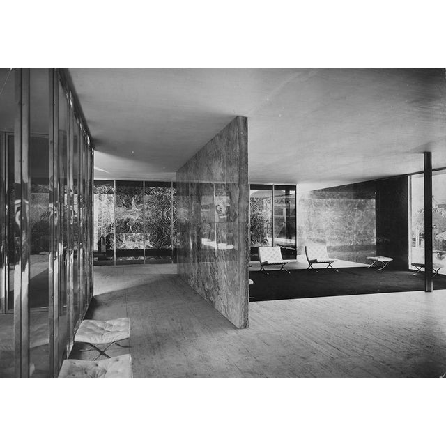 Bauhaus Set of Barcelona Chair and Ottoman by Ludwig Mies Van Der Rohe for Knoll International, 2000s, Set of 2 For Sale - Image 3 of 12