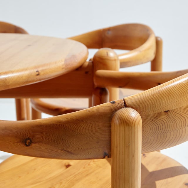 1980s Pinewood Dining Set by Rainer Daumiller for Hanex, 1980s, Set of 7 For Sale - Image 5 of 18