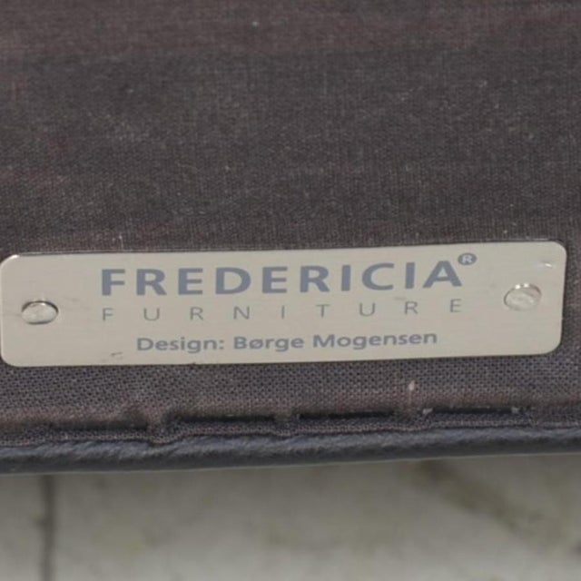 2204 Wing Chair in Black Leather by Børge Mogensen, 2020 For Sale - Image 15 of 16