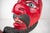 Large Vintage Hand Carved Red Diablo Costume Mask With Beard & Blue Feathers For Sale - Image 16 of 18