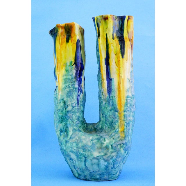 20th Century Ceramic Vase by G EC Amalfi, Gestione Esercizio Ceramiche attributed to Gambone, 1950s For Sale - Image 12 of 18