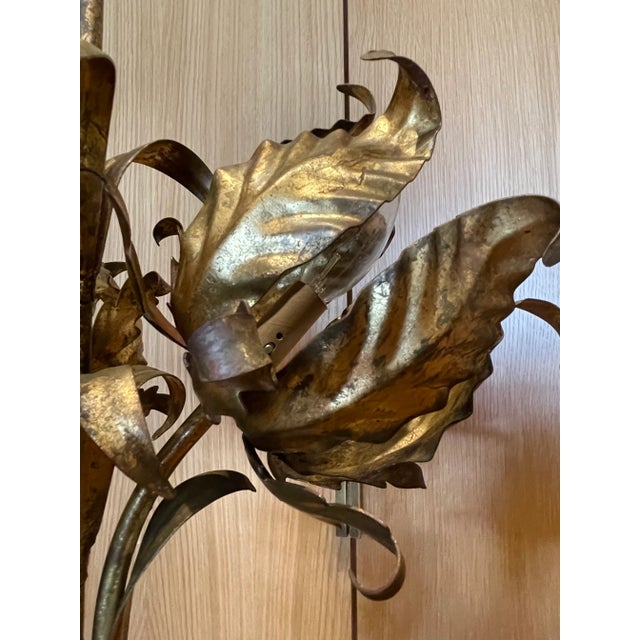 1960s Italian Decorative Floral Floor Lamp With Side Tables For Sale In Los Angeles - Image 6 of 13