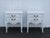 Wood French Carved Painted White Nightstands Bedside Tables a Pair 6445 For Sale - Image 7 of 17