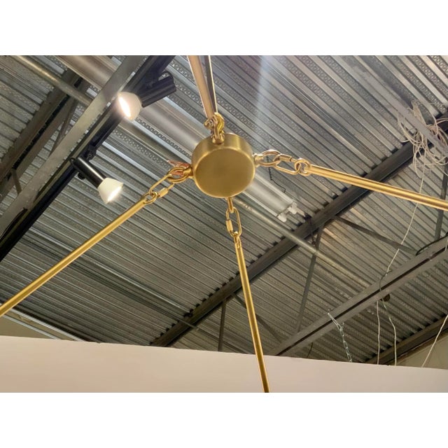 2020s Currey & Co. Modern Satin Brass Finished Montview Chandelier For Sale - Image 5 of 6