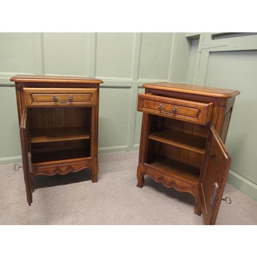 French Cherrywood Side Cabinets, 1960, Set of 2 For Sale - Image 6 of 8