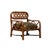 Bridget armchair in stained rattan, plywood and hr foam by popus editions. Dimensions: w 70 x d 72 x h 86 cm. Materials:...