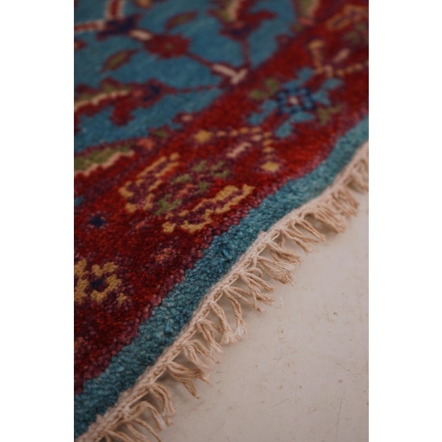 Hand Woven 100% Wool Approx. 2.5’ X 6’ Runner Rug For Sale In Philadelphia - Image 6 of 10
