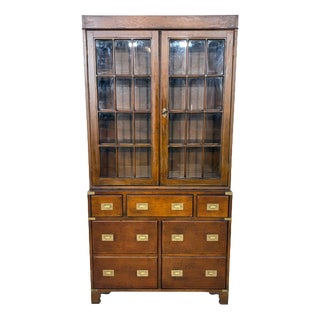 English Colonial Display Cabinet in Mahogany For Sale
