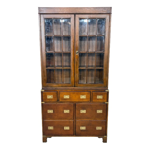 English Colonial Display Cabinet in Mahogany For Sale