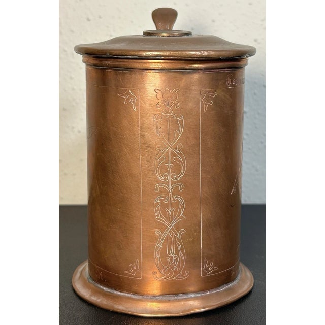 Traditional Circa 1910 Swedish Eskilstuna Copper Alloy Metal Engraved Gustavus Aldolphus and Carolus XII Motifs Gustaf v Coin Lid Commemorative Tankard/Stein For Sale - Image 3 of 7