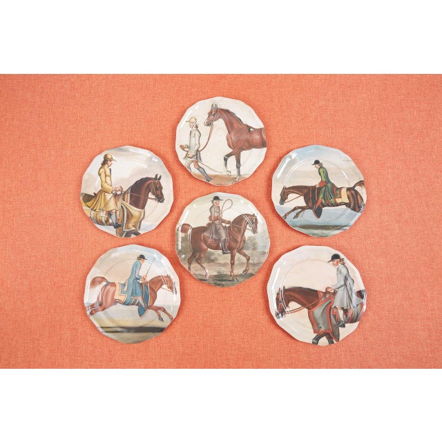 2020s Equine Side Plates, Set of 6 For Sale - Image 5 of 10