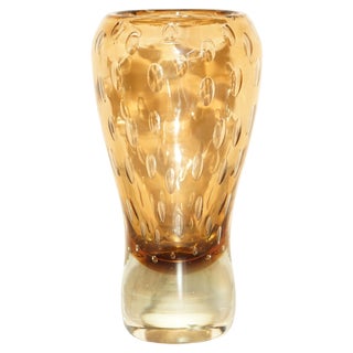 Decorative Glass Vase with Air Bubble Design For Sale