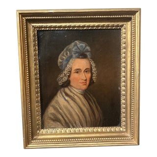 C. 19th Oil on Board Portrait For Sale