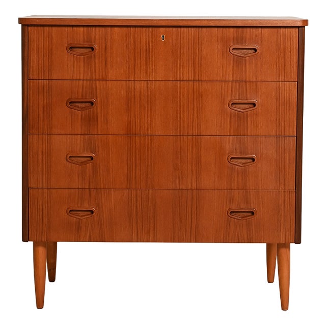 Vintage Swedish Teak Chest of Drawers, 1950s For Sale
