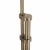 Tambo Arc Floor Lamp - Dark Walnut Wood Finish, Weathered Brass, Tambour Base, White Linen Shade, Dimmer For Sale - Image 9 of 12