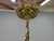 Gold Art Deco Brass and Opaline Glass Chandelier, Czechoslovakia, 1930s For Sale - Image 8 of 12