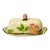 Mid 20th Century Americana Boho Chic Franciscan Desert Rose Covered Butter Dish, Rose Finial For Sale