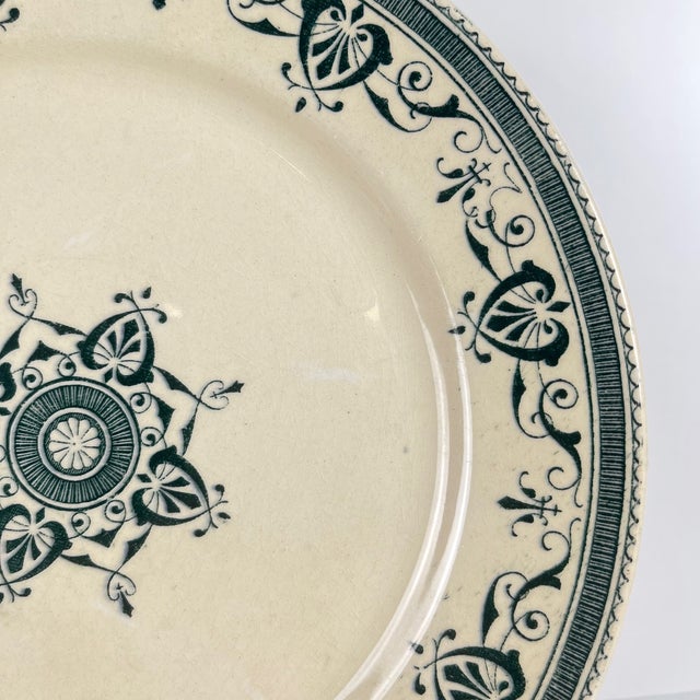 Antique Admiral Ironstone Dessert Plates from Creil & Montereau, 1890s, Set of 8 For Sale - Image 12 of 15